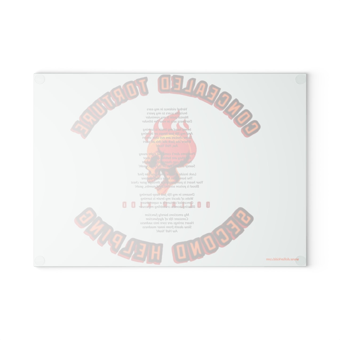 Concealed Torture - Glass Cutting Board