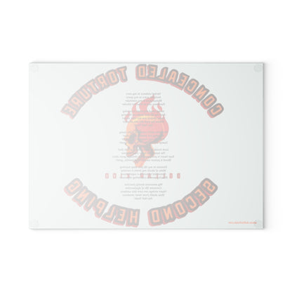 Concealed Torture - Glass Cutting Board