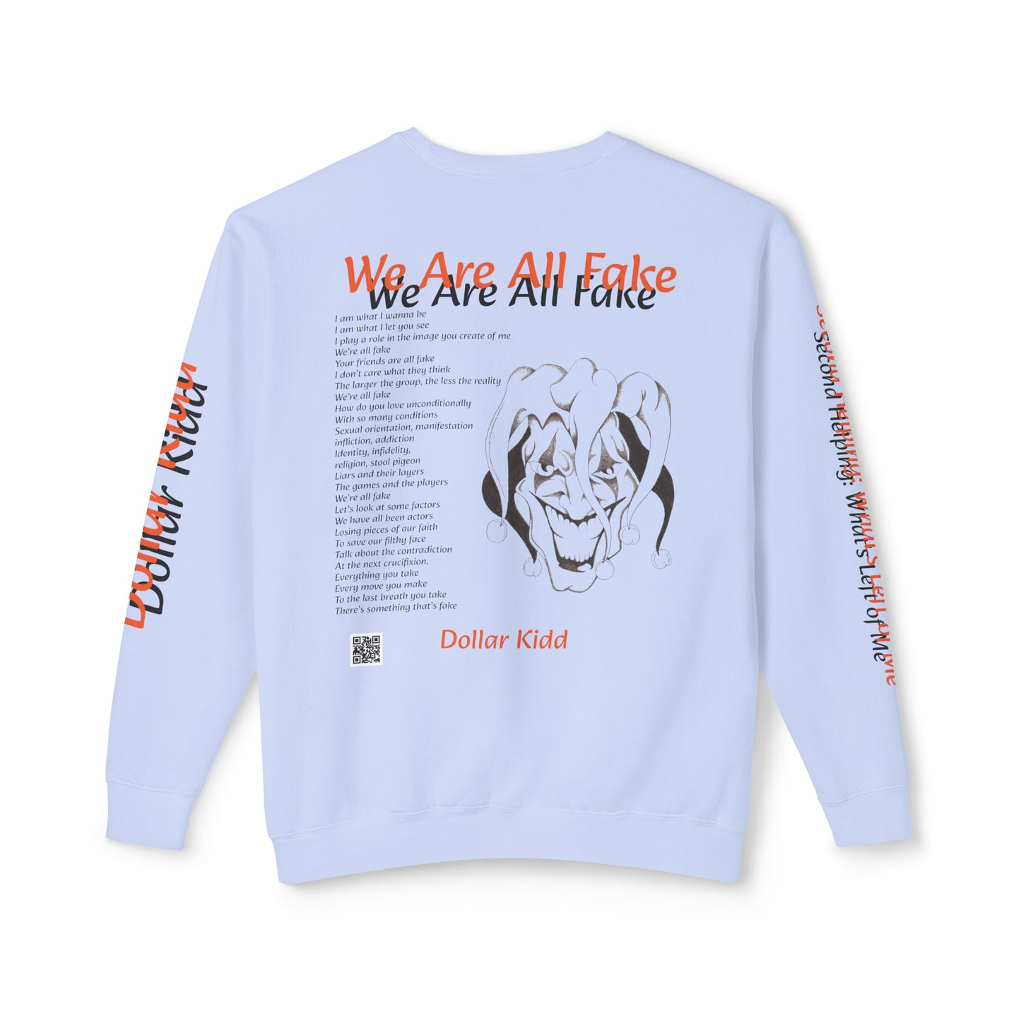 We Are All Fake - Unisex Lightweight Crewneck Sweatshirt