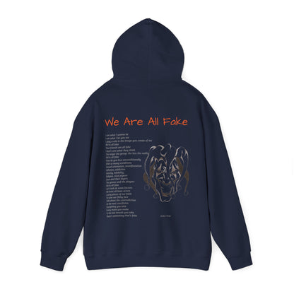 We Are All Fake - Dark Colors Unisex Heavy Blend™ Hooded Sweatshirt