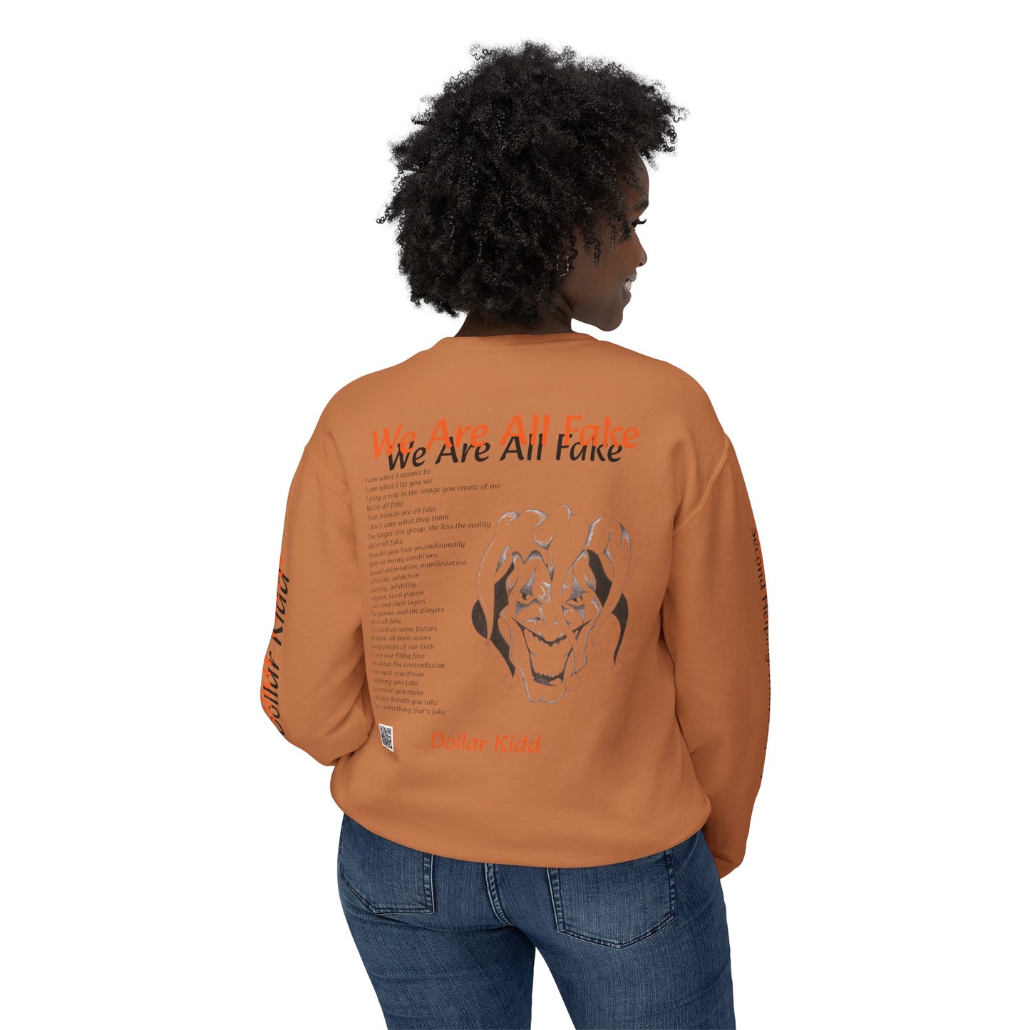 We Are All Fake - Unisex Lightweight Crewneck Sweatshirt