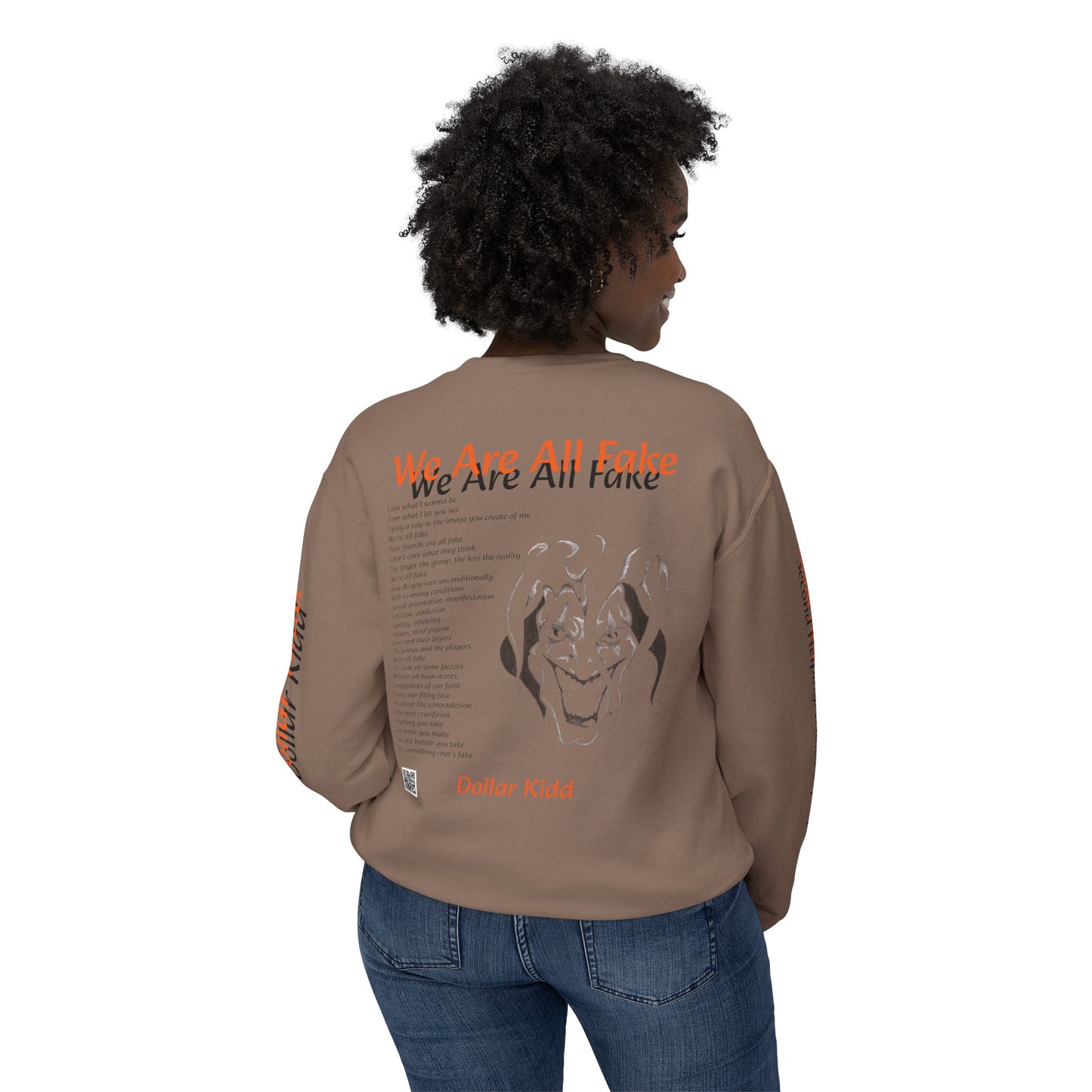 We Are All Fake - Unisex Lightweight Crewneck Sweatshirt