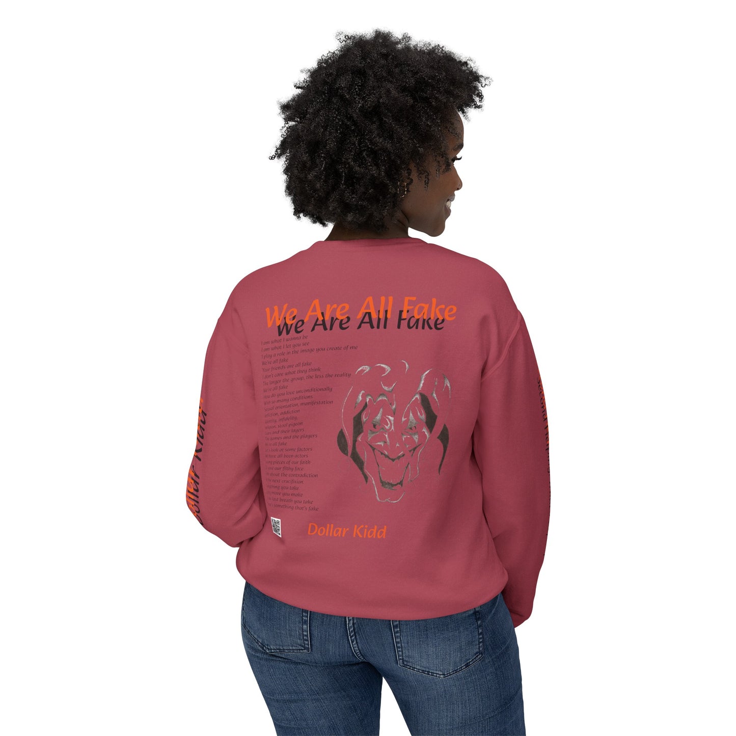 We Are All Fake - Unisex Lightweight Crewneck Sweatshirt