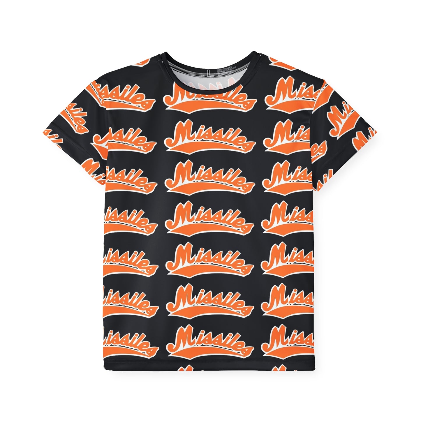 Missiles - Kids Black Sports Jersey (AOP)
