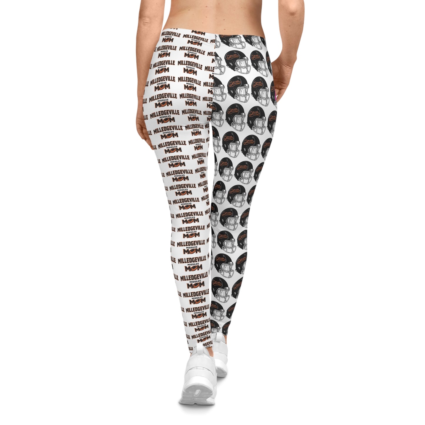 Missiles - Football MOM White Women's Casual Leggings (AOP)