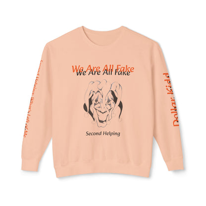 We Are All Fake - Unisex Lightweight Crewneck Sweatshirt