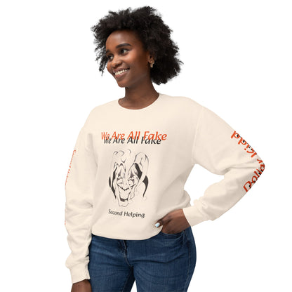 We Are All Fake - Unisex Lightweight Crewneck Sweatshirt