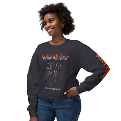 We Are All Fake - Unisex Lightweight Crewneck Sweatshirt