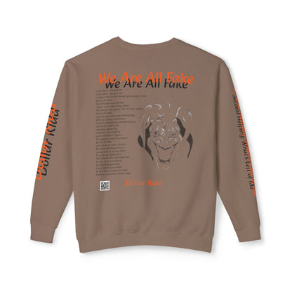 We Are All Fake - Unisex Lightweight Crewneck Sweatshirt
