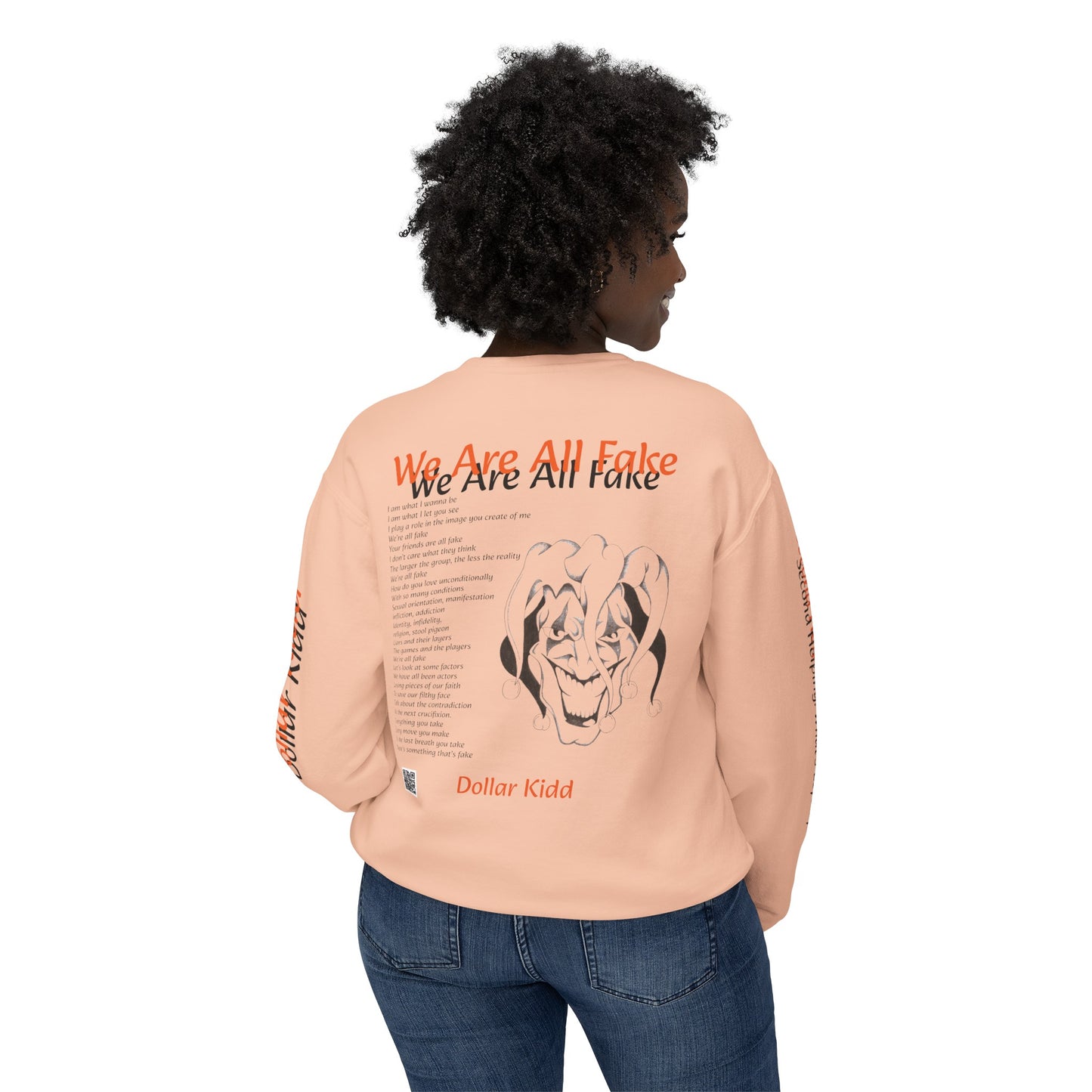 We Are All Fake - Unisex Lightweight Crewneck Sweatshirt