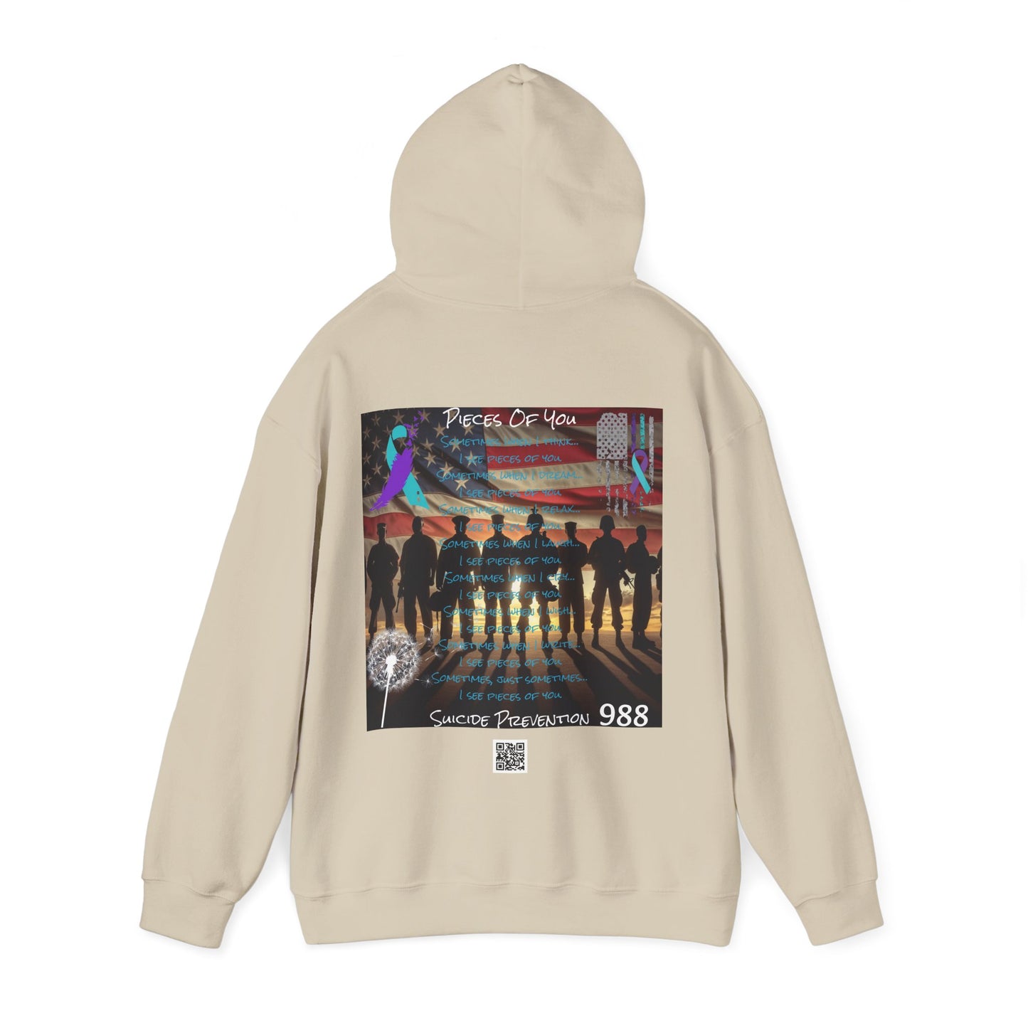 Awareness - Suicide Prevention - 22 Veteran's A Day Unisex Heavy Blend™ Hooded Sweatshirt