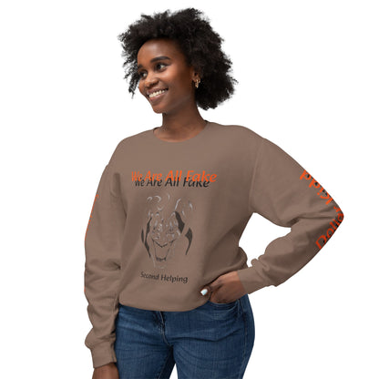 We Are All Fake - Unisex Lightweight Crewneck Sweatshirt