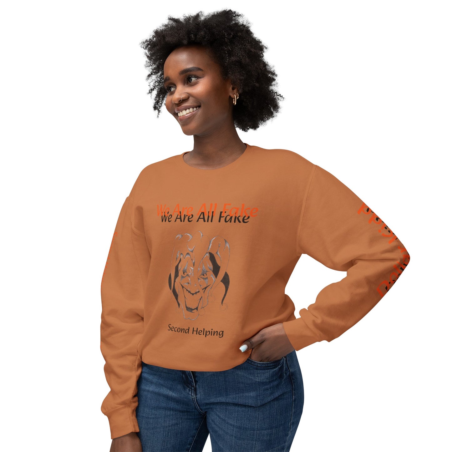 We Are All Fake - Unisex Lightweight Crewneck Sweatshirt