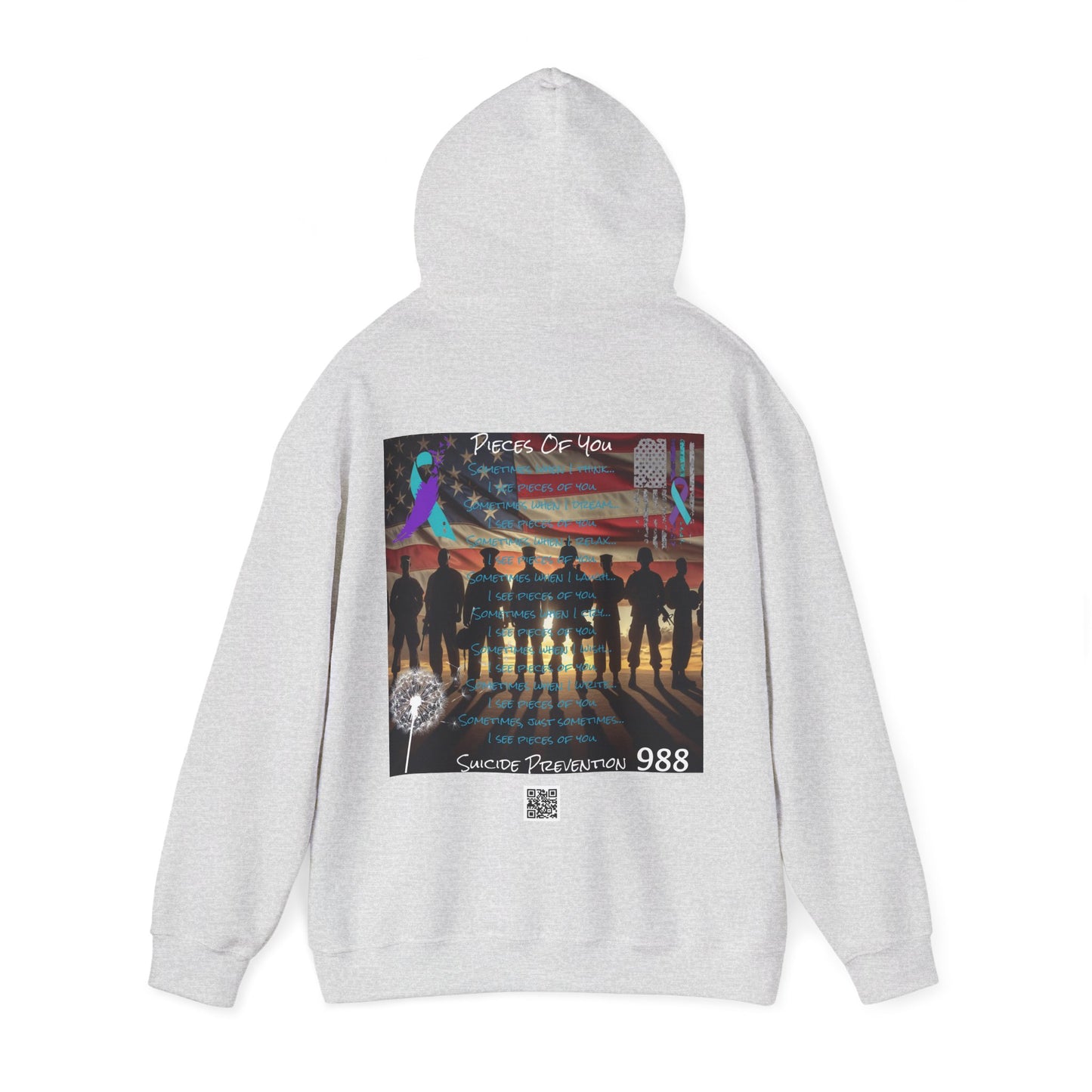 Awareness - Suicide Prevention - 22 Veteran's A Day Unisex Heavy Blend™ Hooded Sweatshirt