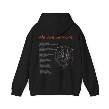 We Are All Fake - Dark Colors Unisex Heavy Blend™ Hooded Sweatshirt