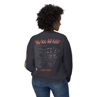 We Are All Fake - Unisex Lightweight Crewneck Sweatshirt