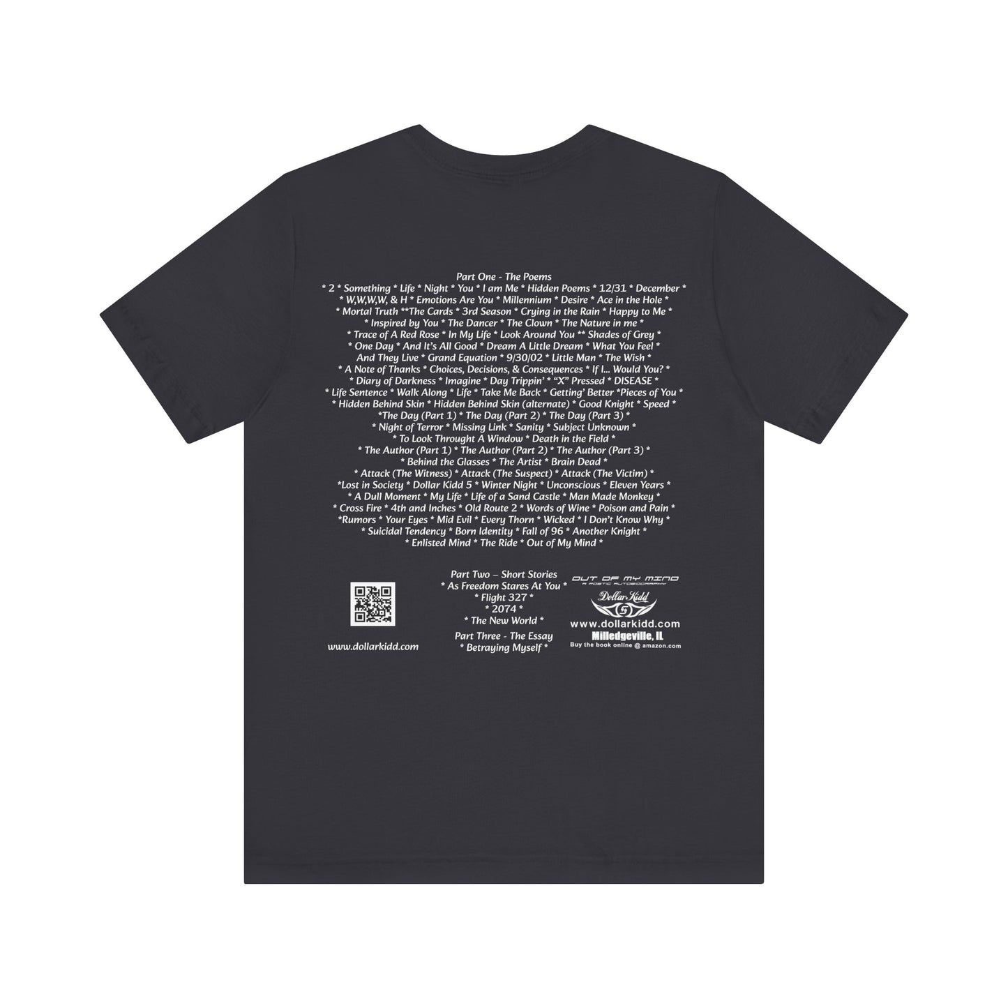Dollar Kidd - Out Of My Mind - All Titles - Wh Font Unisex Jersey Short Sleeve Tee
