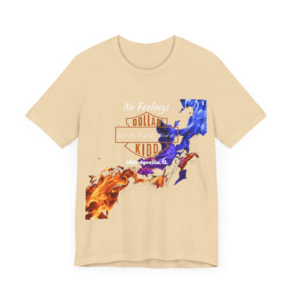 Words Words Words - Orange - Blue Flames  Unisex Jersey Short Sleeve Tee