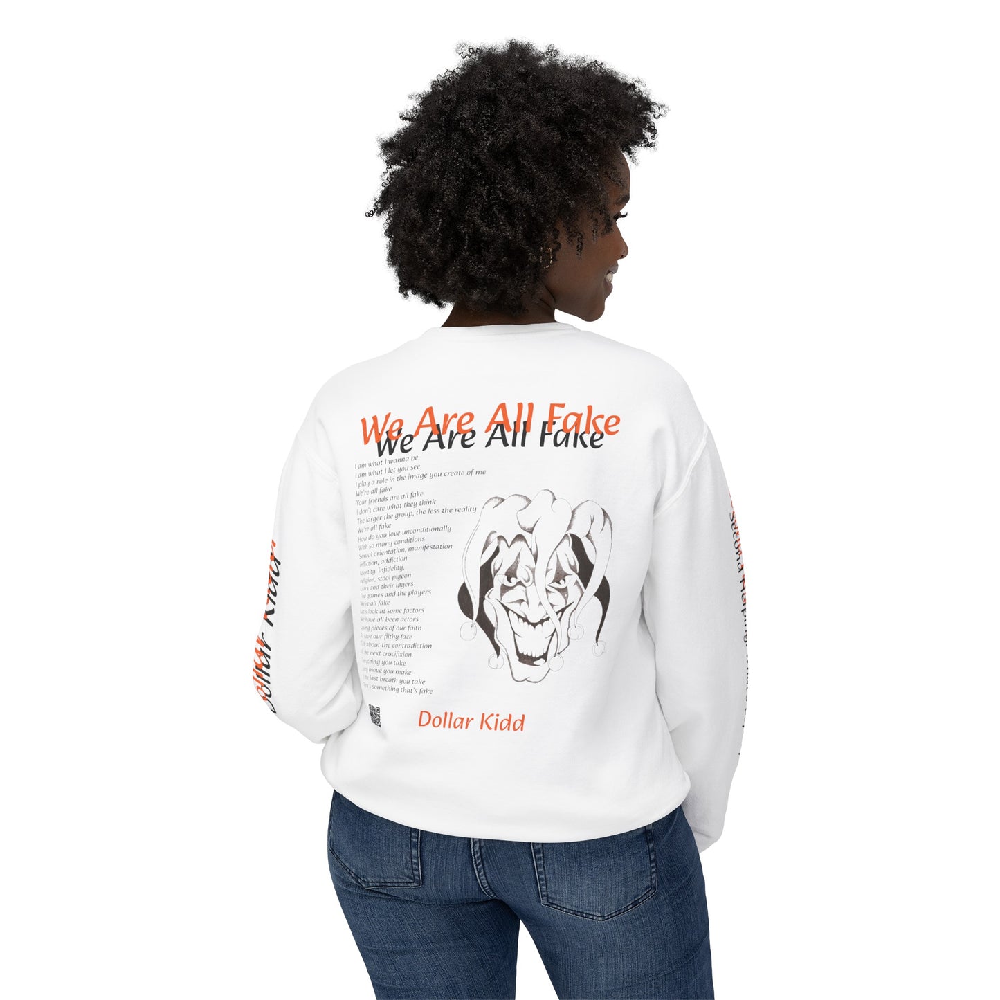 We Are All Fake - Unisex Lightweight Crewneck Sweatshirt