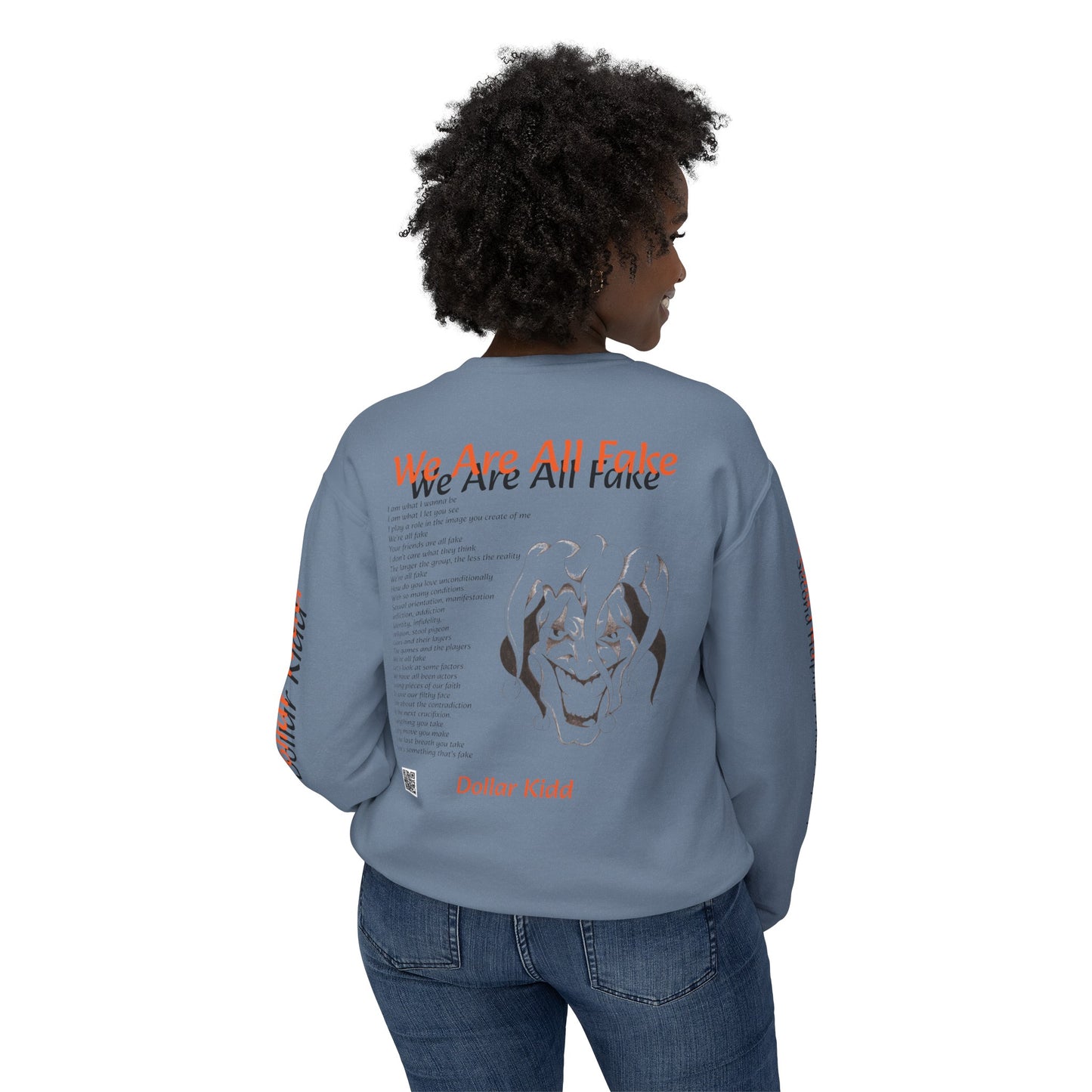 We Are All Fake - Unisex Lightweight Crewneck Sweatshirt