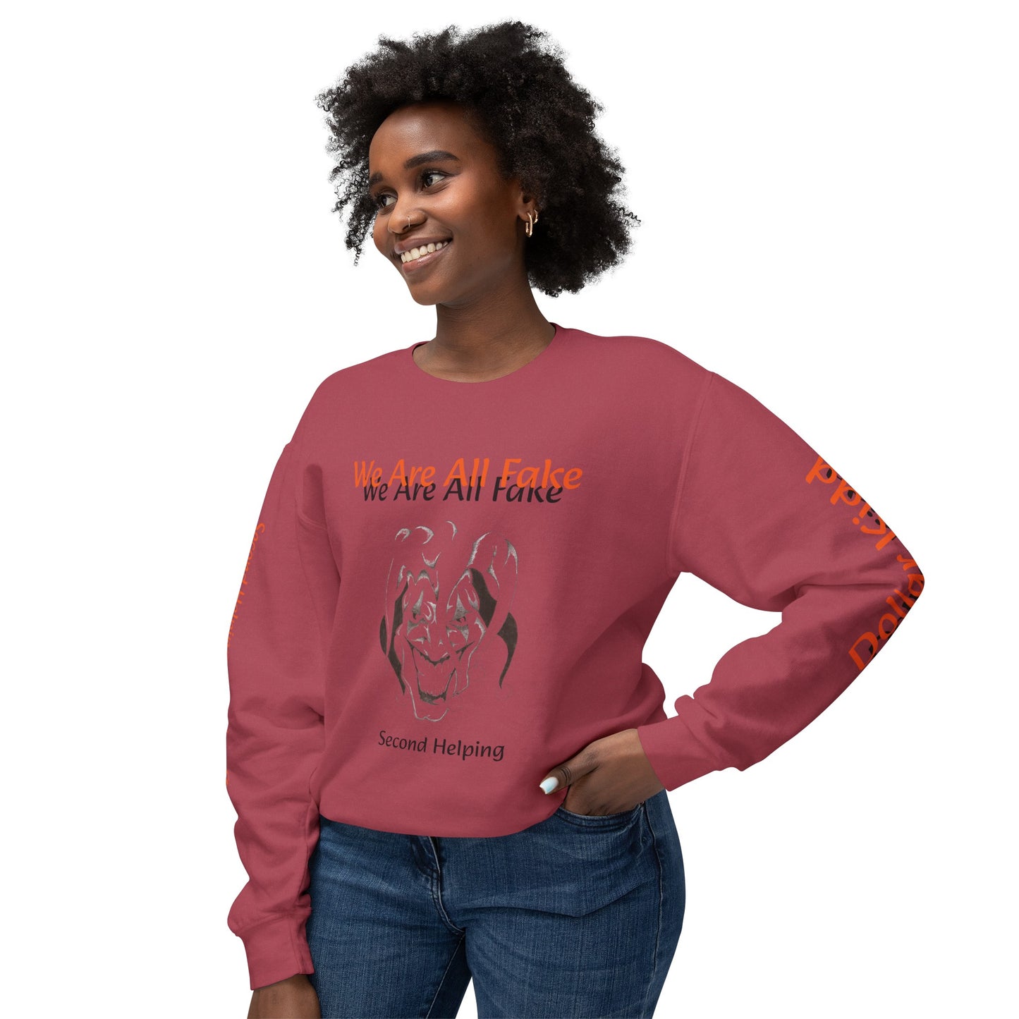 We Are All Fake - Unisex Lightweight Crewneck Sweatshirt