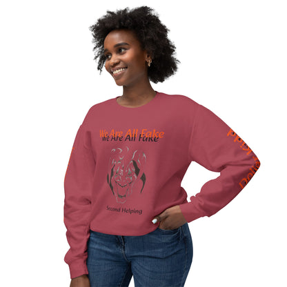 We Are All Fake - Unisex Lightweight Crewneck Sweatshirt